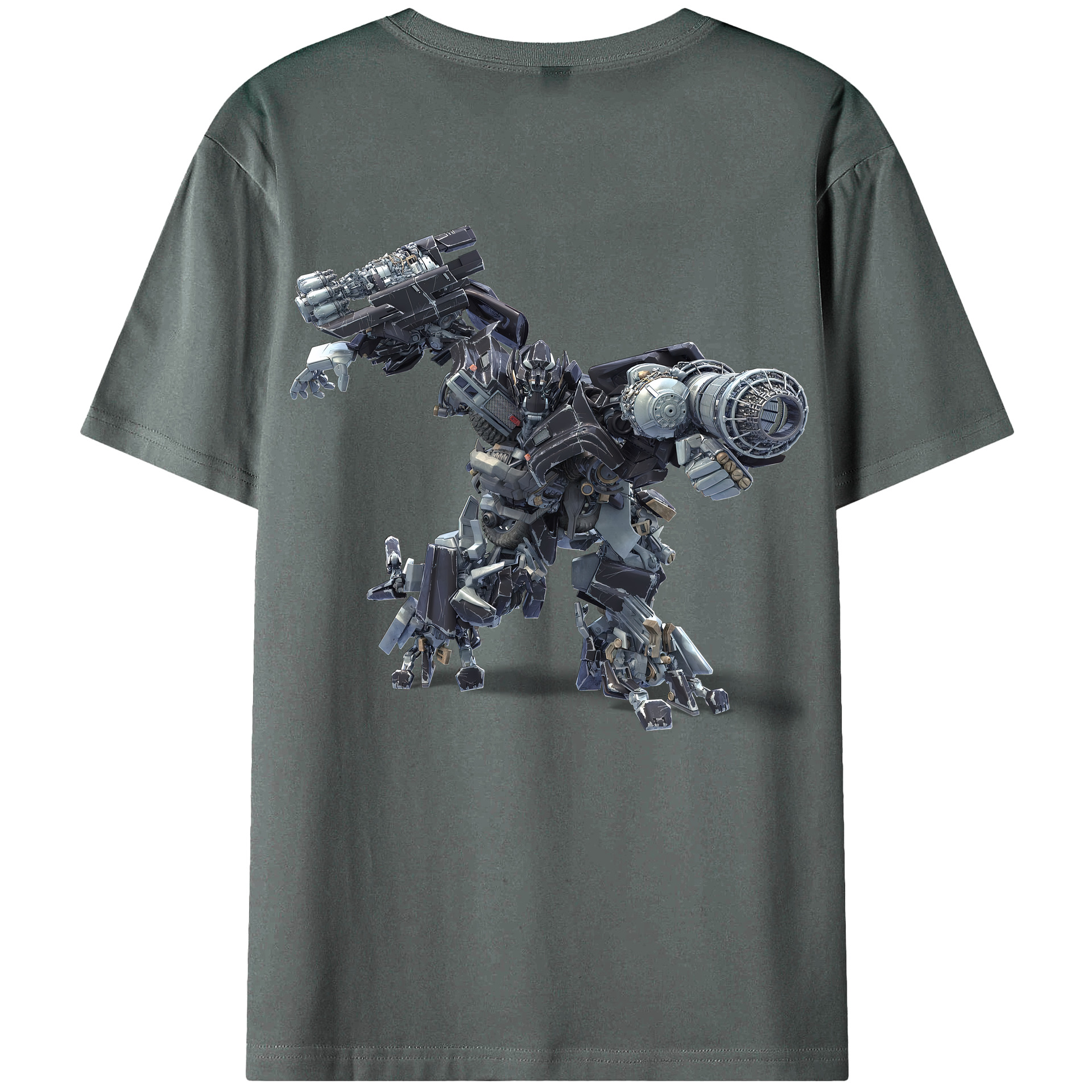 （画像用） Transformers トランスフォーマー 綿100％ メンズ半袖Tシャツ（バックプリント） 通気性